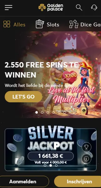 Mobiel casino GOLDENPALACE
